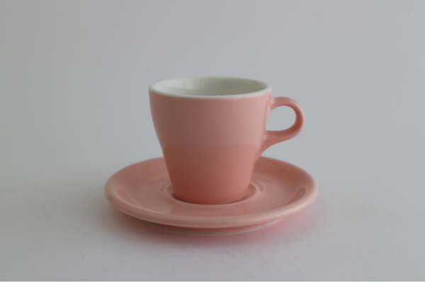 ORIGAMI 6oz カプチーノカップ＆ソーサー ピンク