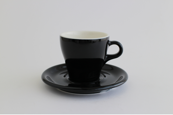 ORIGAMI 6oz カプチーノカップ＆ソーサー ブラック