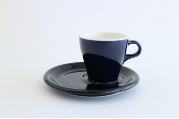 ORIGAMI 6oz カプチーノカップ＆トレーソーサー ネイビー