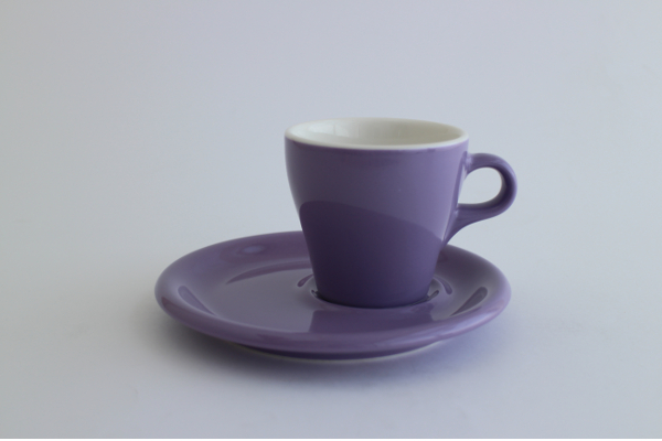 ORIGAMI 6oz カプチーノカップ＆トレーソーサー パープル