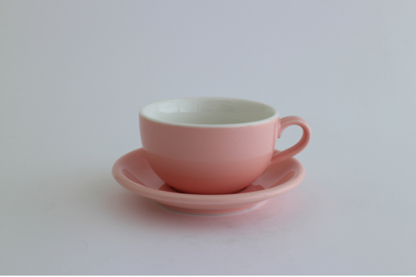 ORIGAMI 8oz ラテボウル＆ソーサー ピンク