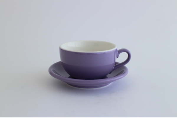 ORIGAMI 8oz ラテボウル＆ソーサー パープル