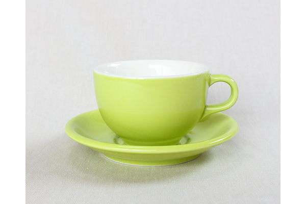ORIGAMI 6oz ラテボウル＆ソーサー グリーン
