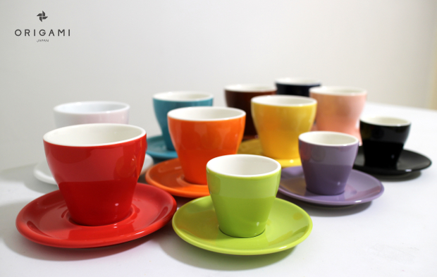 販売終了】【ORIGAMI】6、8oz Saucer（ラテカップ・カプチーノカップ共通ソーサー） ネイビー | コーヒー用品ならFa Coffee