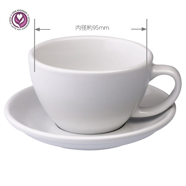 LOVERAMICS Egg Cafe Latte Cup＆Saucer 300ml