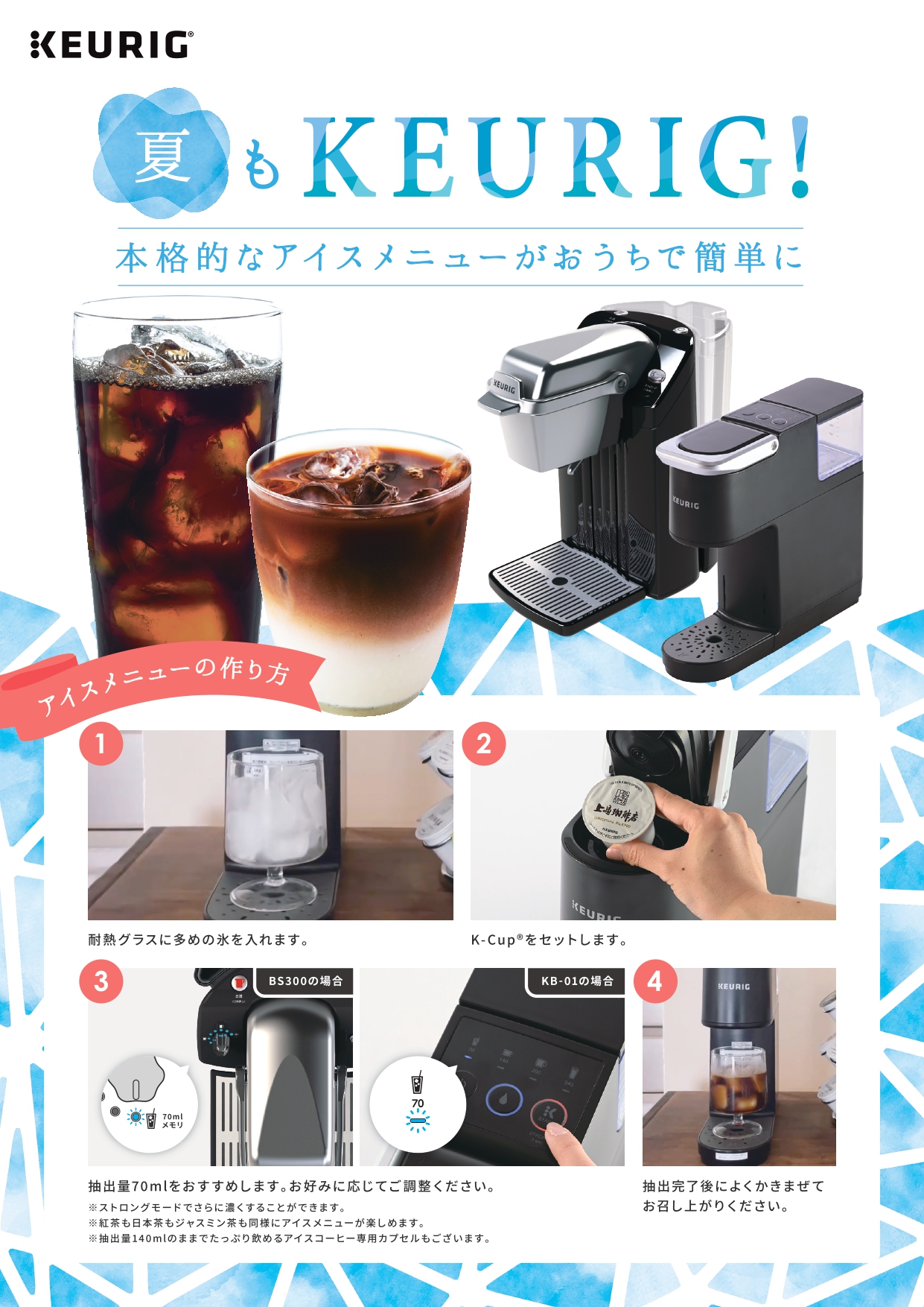 キューリグ コーヒーメーカー アイスコーヒーの楽しみ方