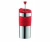 【販売終了】【bodum/ボダム】携帯用フレンチプレス ステンレストラベルプレス レッド 0.35L K11067-294