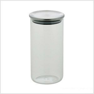 【販売終了】【青芳製作所】ロアンヌ ガラスキャニスター 760ml ステンレスリッド 573989