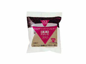 【在庫限り】【hario/ハリオ】V60用ペーパーフィルター03M 100枚 袋入り VCF-03-100M