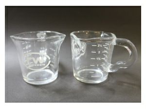 【ラトルウェア】RW 3oz ロゴ入り取手、2注ぎ口付きグラス 27610 1個