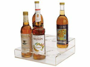 【エスプレッソサプライ】アクリル製 6本ボトルラック 86206