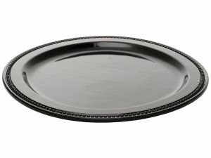 【販売終了】【エスプレッソサプライ】Round Platter、 Black 06160-BL