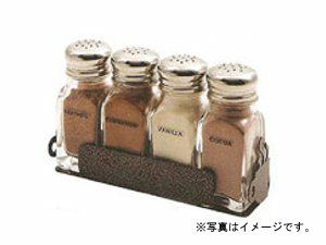 【エスプレッソサプライ】ラベル付きシェイカー 4個セット 専用ラック付き 05102
