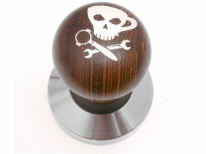 【販売終了】Inlayed Wood Tamper 58mm Flat 30EP5＿SKULL