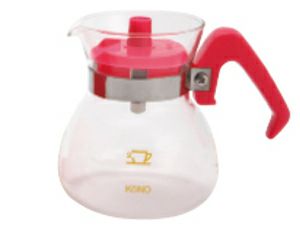 【kono/コーノ】グラスポット2人用 チェリーピンク（フタ付） MD-22CP