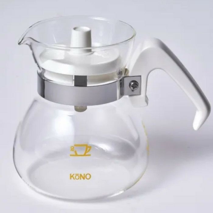 【kono/コーノ】グラスポット2人用 ホワイト（フタ付） MD-22WH