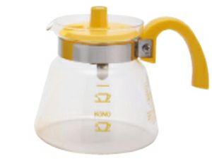 【kono/コーノ】グラスポット4人用 イエロー（フタ付） MD-42YE