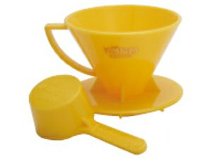 【販売終了】【kono/コーノ】名門フィルター 2人用 イエロー（計量カップ付き） MD-21YE