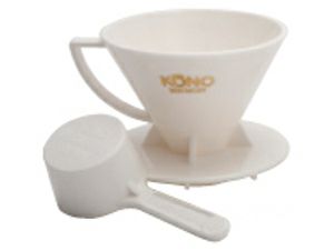 【販売終了】【kono/コーノ】名門フィルター 2人用 ホワイト（計量カップ付き） MD-21WH