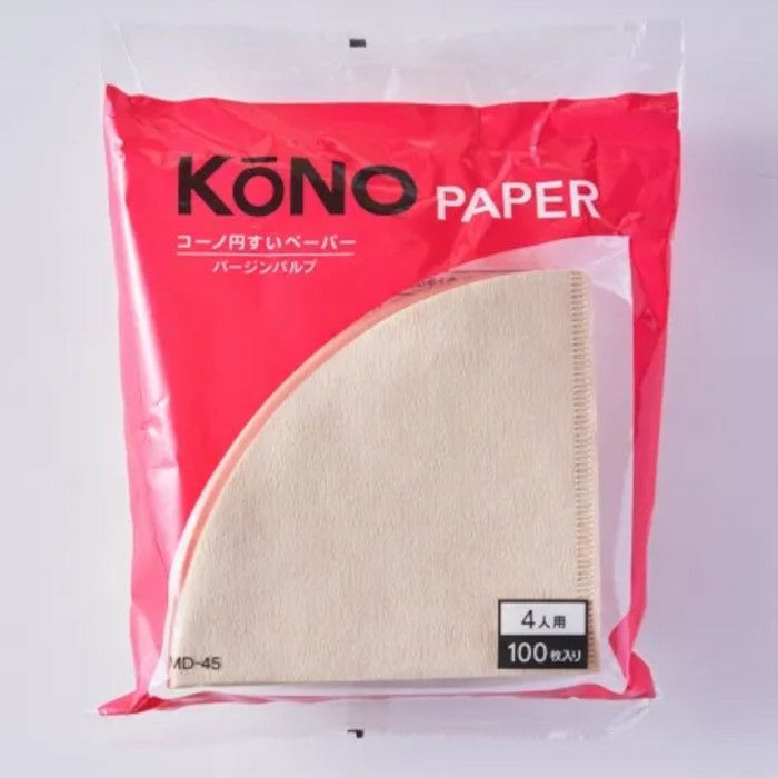 【kono/コーノ】ペーパー 4人用 100枚入 ブラウン MD-45