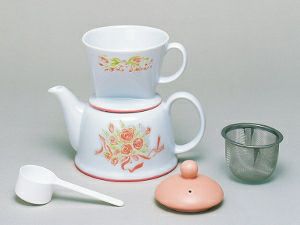 【販売終了】【kalita/カリタ】陶器製器具 ツーウェイドリップセット フラワー 35081