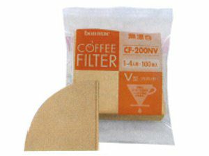 【bonmac/ボンマック】V型ペーパーフィルター 無漂白 1～4杯用 100枚入り CF-200NV 858319