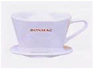 【bonmac/ボンマック】陶器製コーヒードリッパー 1～2杯用 扇型 白 CD-1W 813003