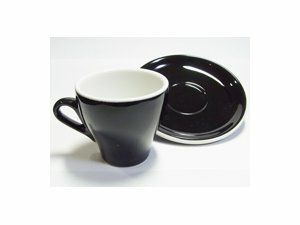 【販売終了】【エスプレッソサプライ】ACF 5.5oz.チューリップ 黒 （6客セット）