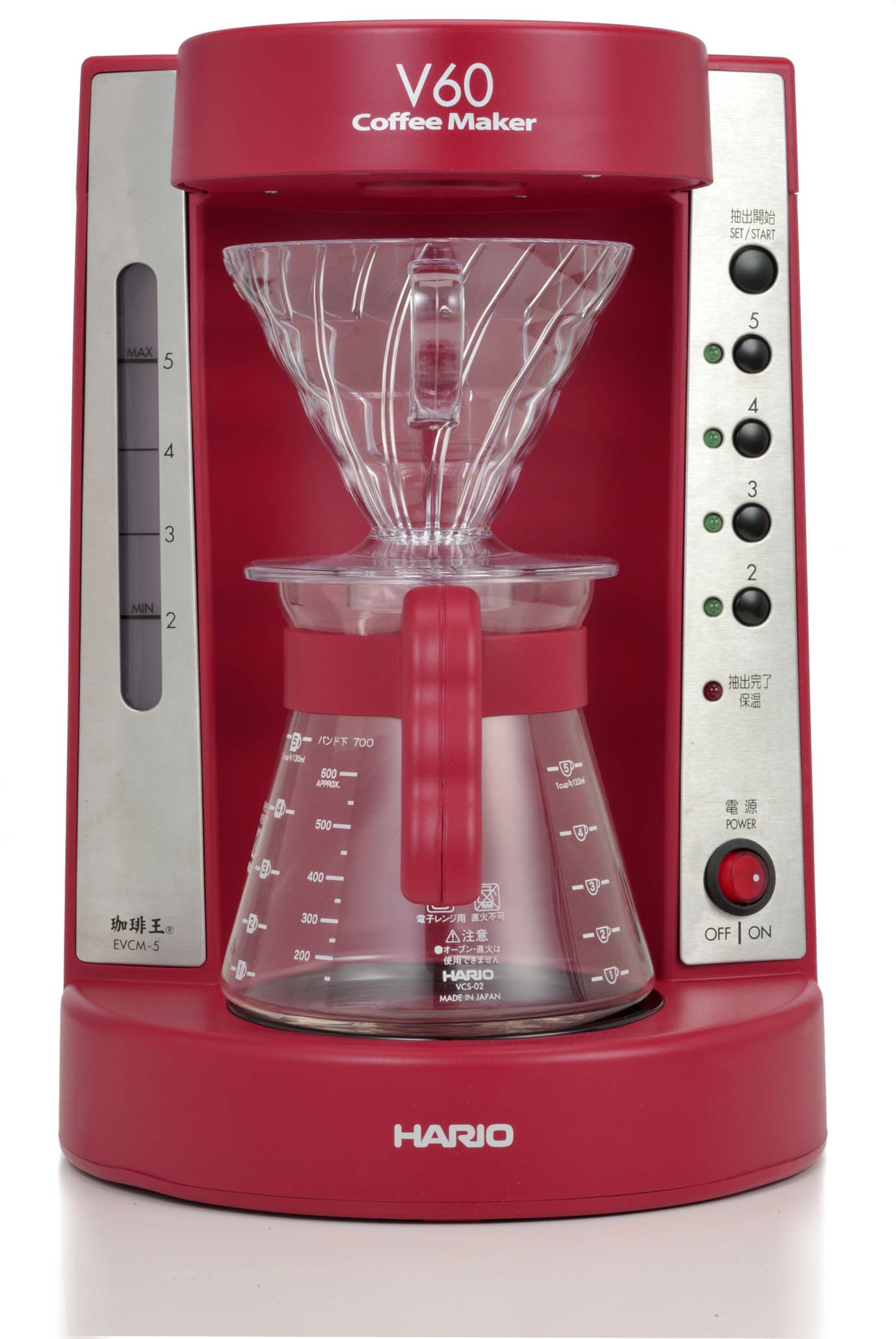 【販売終了】【hario/ハリオ】V60コーヒーメーカー 珈琲王 ワインレッド EVCM-5WR