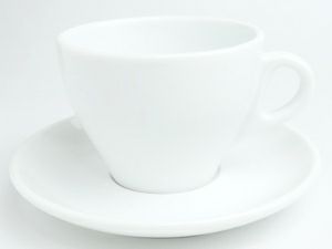 【FBCインターナショナル】国産 美濃 ラテ椀皿　白／カップ＆ソーサー