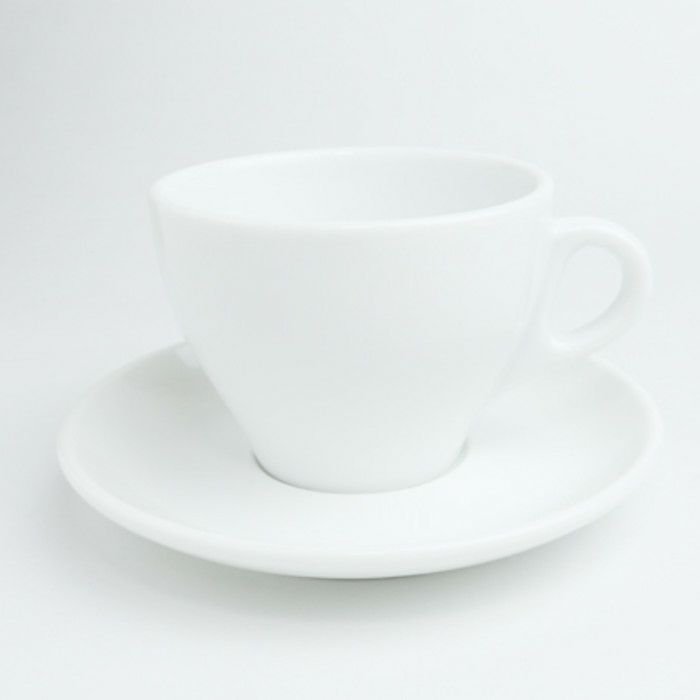 【FBCインターナショナル】国産 美濃 ラテ椀皿　白／カップ＆ソーサー