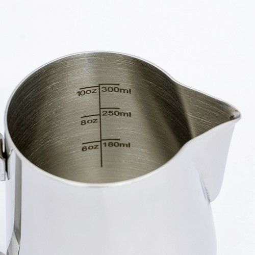 【販売終了】【Rhinowares】内側２ヶ所目盛り付き ラテアートピッチャー 12oz.