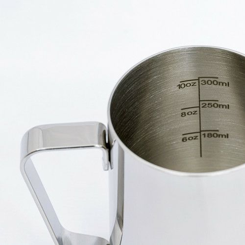 【販売終了】【Rhinowares】内側２ヶ所目盛り付き ラテアートピッチャー 12oz.