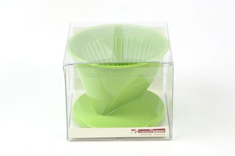 【販売終了】【Tiamo/ティアモ】台形樹脂ドリッパー グリーン 1～2人用 HG5282