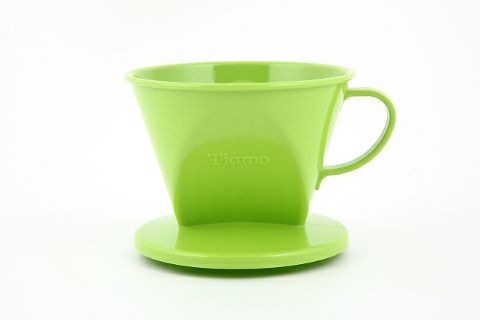 【販売終了】【Tiamo/ティアモ】台形樹脂ドリッパー グリーン 2～4人用 HG5283