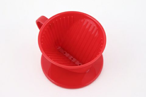 【販売終了】【Tiamo/ティアモ】台形樹脂ドリッパー レッド 1～2人用 HG5284