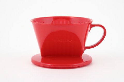 【販売終了】【Tiamo/ティアモ】台形樹脂ドリッパー レッド 2～4人用 HG5285