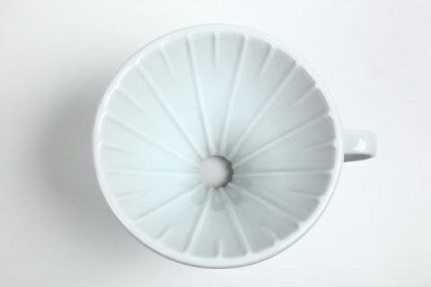 【販売終了】【Tiamo/ティアモ】円錐陶器ドリッパー ホワイト 2～4人用 HG5271