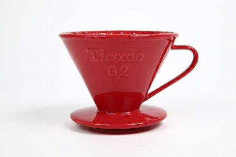【販売終了】【Tiamo/ティアモ】円錐陶器ドリッパー ワインレッド 1～2人用 HG5272