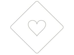 【atta】カフェアートステンシル　ハート　LAS-0001