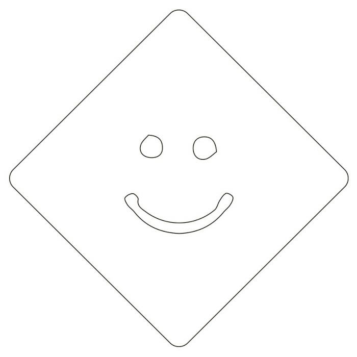 【atta】カフェアートステンシル　スマイル　LAS-0003