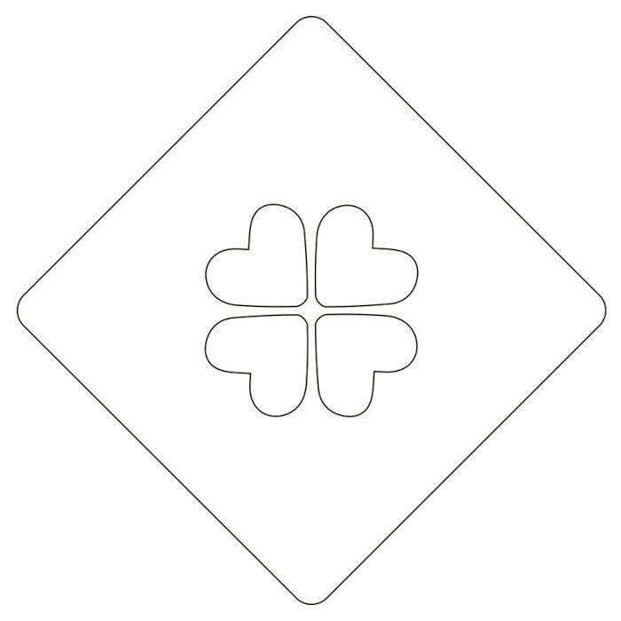 【atta】カフェアートステンシル　クローバー 1　LAS-0004