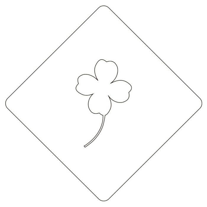 【atta】カフェアートステンシル　クローバー 2　LAS-0005