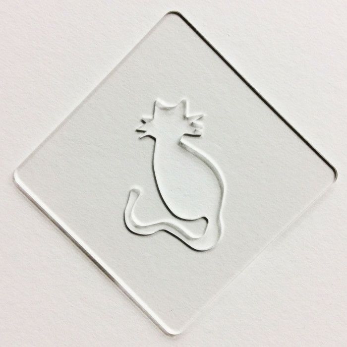 【atta】カフェアートステンシル　ねこ　LAS-0006