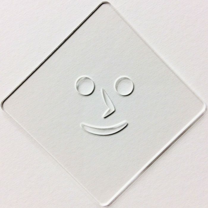 【atta】カフェアートステンシル　顔　LAS-0007