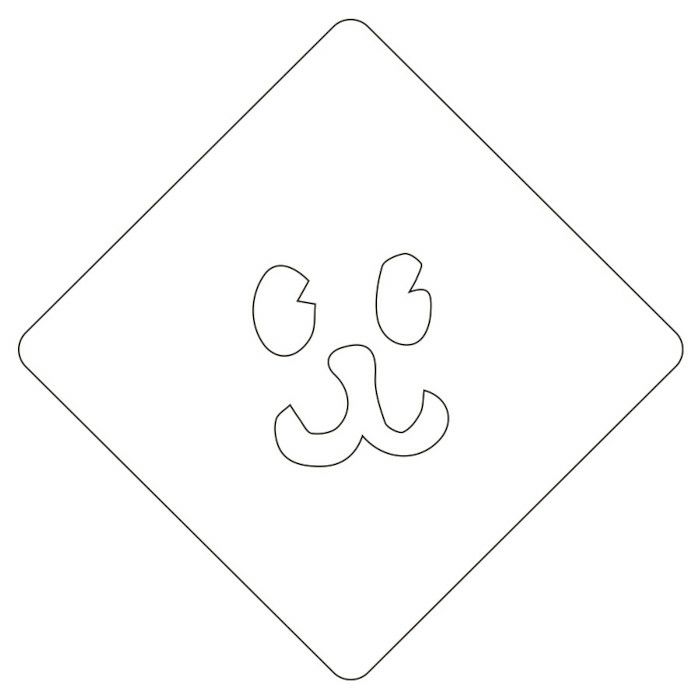 【atta】カフェアートステンシル　犬　LAS-0008