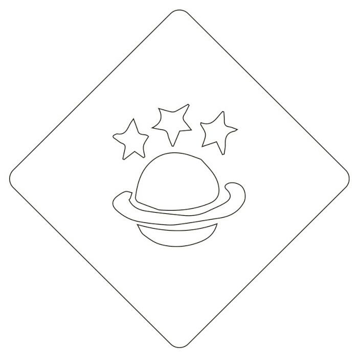 【atta】カフェアートステンシル　宇宙1　LAS-0009