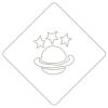 【atta】カフェアートステンシル　宇宙1　LAS-0009