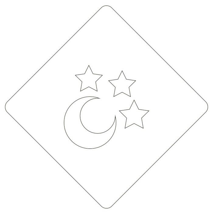 【atta】カフェアートステンシル　宇宙2　LAS-0010