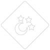 【atta】カフェアートステンシル　宇宙2　LAS-0010